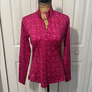 EUC Adidas Aeroready Pink Quarter Zip Pullover